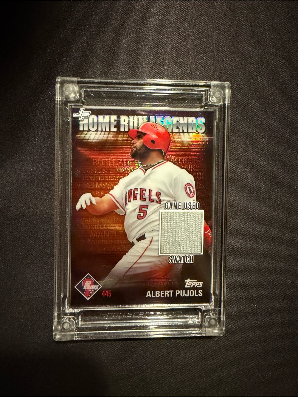 Topps Albert Pujols Home Run Legends Game Used Swatch Card